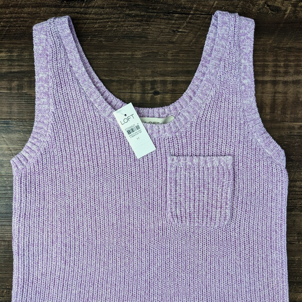 NWT Loft Purple Sweater Tank Top